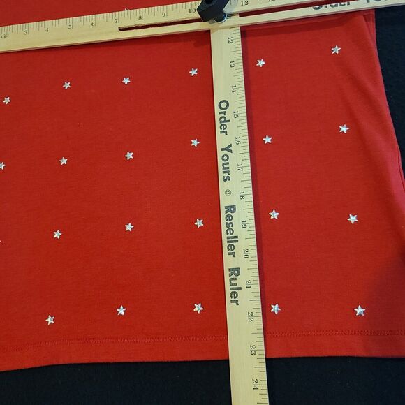 Blast Womens Tank Top Red Size Medium Polyester/Cotton Blend Stars On Shirt - Picture 4 of 11